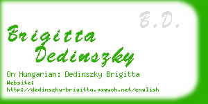 brigitta dedinszky business card